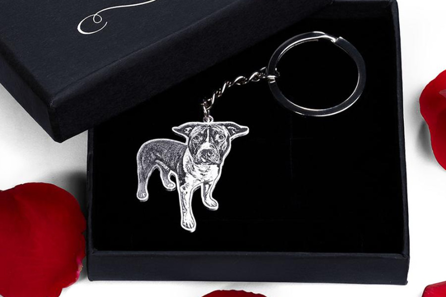 pet engraved keychain, gifts for pet lovers